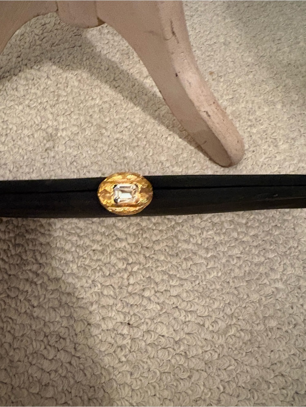 Vintage Classic Black Evening Clutch Handbag closure with rhinestone - Picture 2 of 4